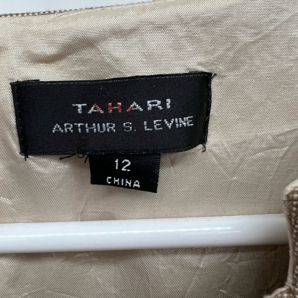 Tahari Levine brown sheath dress short sleeve size 12 - Picture 8 of 11